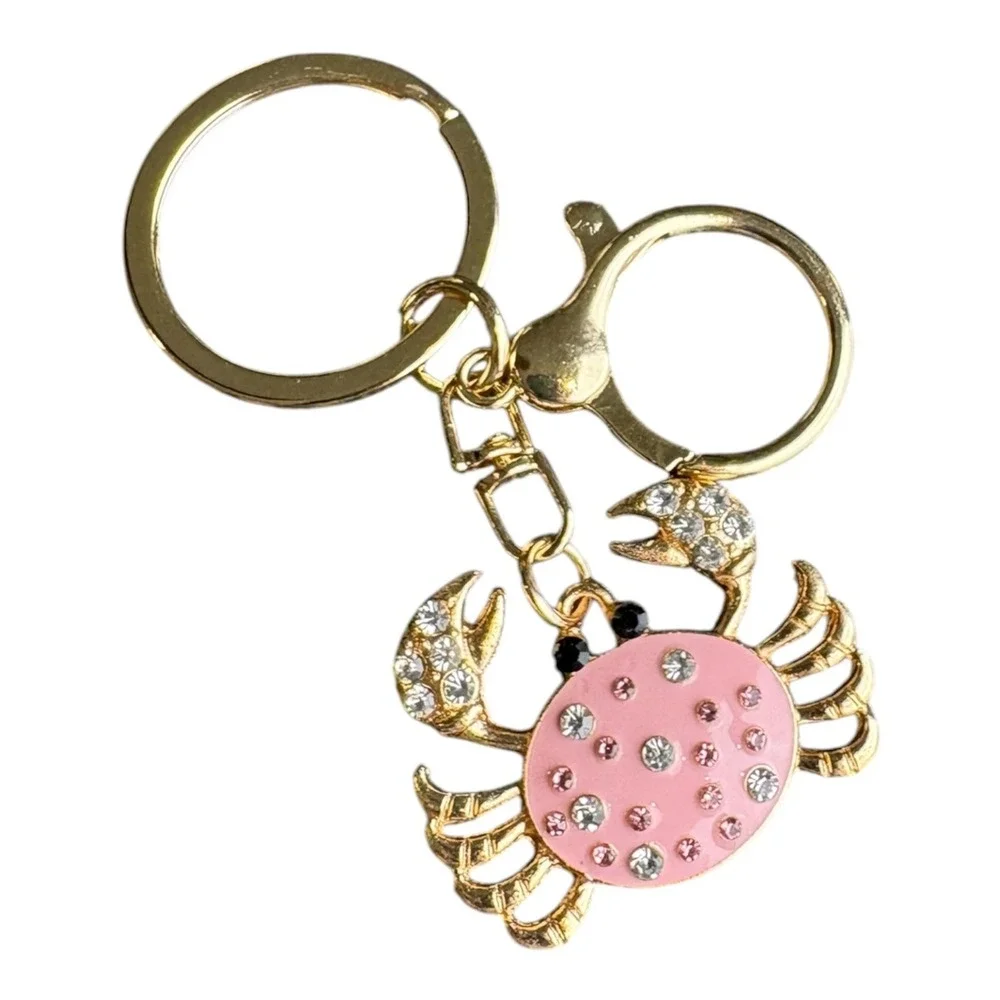 Women's Key Chain Pink Gold Tone 3